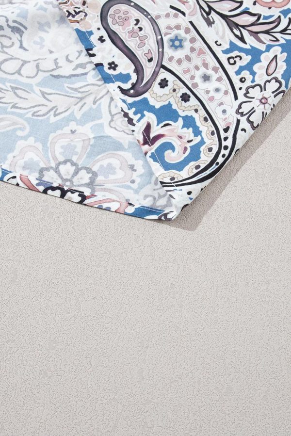 Women Blue Boho Paisley Print Off Shoulder Maxi Dress | Maxi Dresses - Image 7