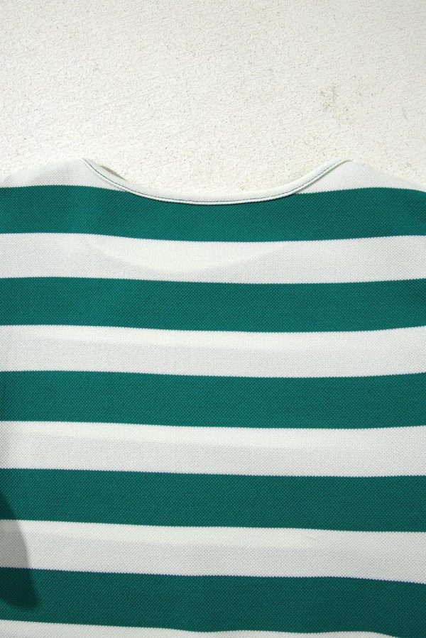 Women Green Stripe Flutter Sleeve Round Neck Shift Mini Dress | Short Dresses - Image 6