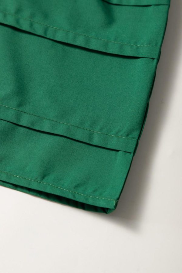 Women Green Stripe Woven Ruffled Sleeveless Mini Dress | Short Dresses - Image 5