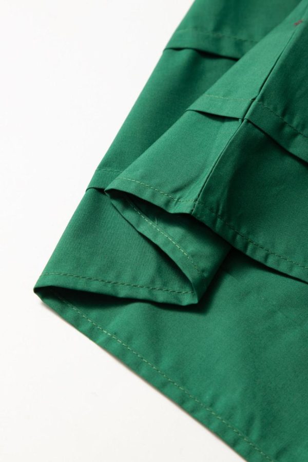 Women Green Stripe Woven Ruffled Sleeveless Mini Dress | Short Dresses - Image 6