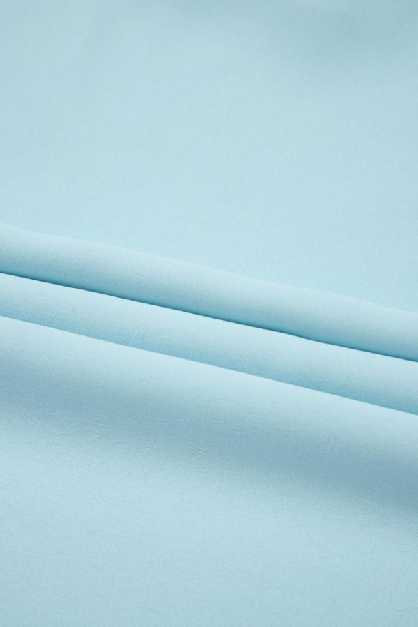 Women Light Blue Puff Sleeve High Waist Flowy Midi Dress | Midi Dresses - Image 5