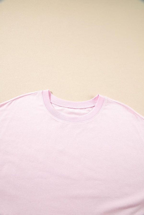 Women Light Pink Solid Color Pocket Raw Edge Babydoll Dress | Short Dresses - Image 6