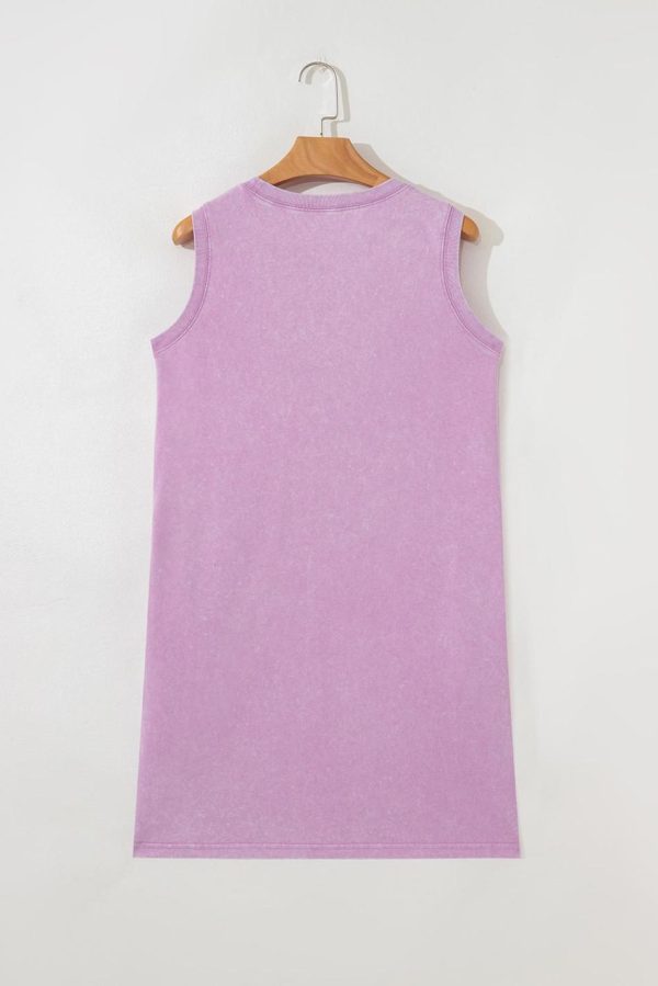 Women Phalaenopsis Mineral Wash Pocket Tank Mini Dress | Short Dresses - Image 2