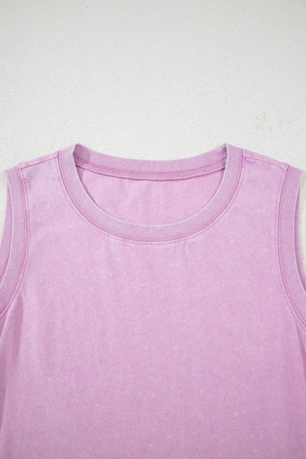 Women Phalaenopsis Mineral Wash Pocket Tank Mini Dress | Short Dresses - Image 3