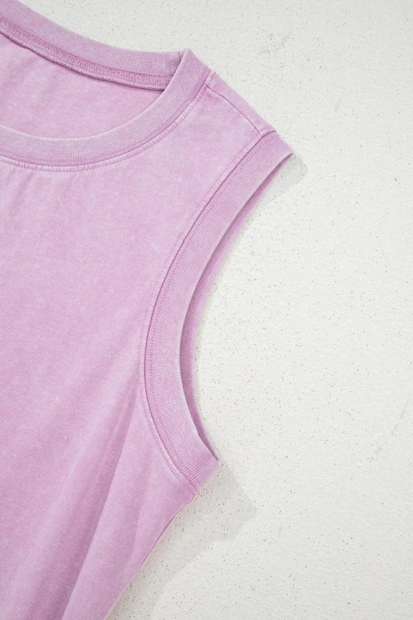 Women Phalaenopsis Mineral Wash Pocket Tank Mini Dress | Short Dresses - Image 4