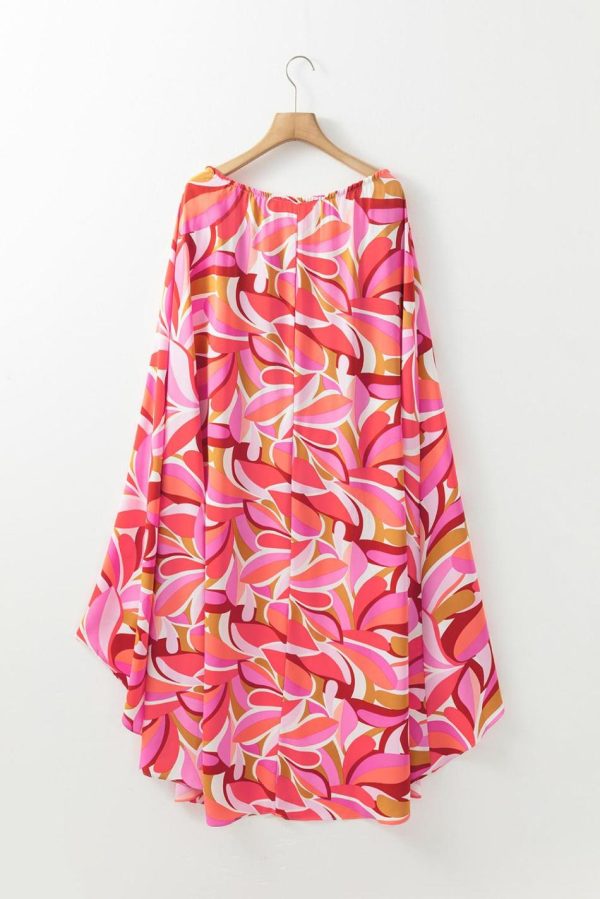 Women Rose Floral High Low Bandeau Vacay Dress | Maxi Dresses - Image 3